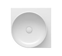 Ravak Yard lavabo 45x45 cm semicircular clásico-para mueble blanco XJX01045000