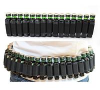 Ravary® Soporte para cinturón de chupito con aldaba M, cinturón de cartuchos de disparo, 25 ranuras, para Jägermeister, fiesta, despedida de soltero, regalo de fiesta, Negro , Cinturón de licor (M)