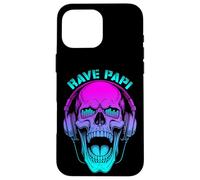 Rave Papi EDM Music Festival Trippy Skull DJ Auriculares Carcasa para iPhone 16 Pro MAX