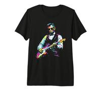 Rave President Abe Lincoln Tocando Guitarra gráfica EDM Art Camiseta Premium