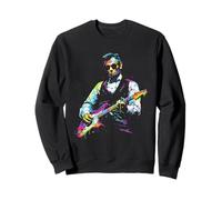 Rave President Abe Lincoln Tocando Guitarra gráfica EDM Art Sudadera