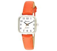 Ravel - Reloj Brighter Days Cuadrado para Mujer en Tono Plata - Cuarzo Analógico - R0141.08.2 - Naranja Brillante