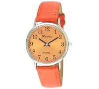 Ravel - Reloj Brighter Days Redondo para Mujer en Tono Plata - Cuarzo Analógico - R0140.08.1 - Naranja Brillante