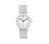 Ravel - Reloj unisex clásico diario con pulsera expansora de acero inoxidable - Cuarzo analógico - R0229, Esfera plateada/blanca, 36mm watch case