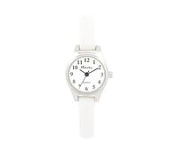 Ravel - Reloj de cóctel pequeño para mujer, Tono blanco y plateado, Correa