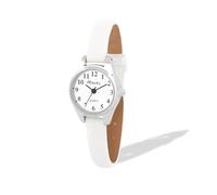 Ravel - Reloj de cóctel pequeño para mujer, Tono blanco y plateado, Correa