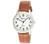Ravel - Reloj de Cuarzo de Uso Diario Unisex con Contador de Minutos Punteado - Cuarzo Analógico - R0132.24.1 - Marrón/Color Plateado