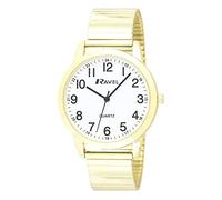 Ravel - Reloj de Cuarzo de Uso Diario Unisex con Contador de Minutos Punteado - Cuarzo Analógico - R0232.22.1 - Brazalete Expansor de Acero Inoxidable Color Dorado