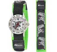 Ravel - Reloj de Dinosaurio para Niños con Correa de Cierre Fácil - Cuarzo Analógico - R1507.59