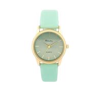 Ravel - Reloj de moda para mujer con textura dorada - Cuarzo analógico - R0145, verde