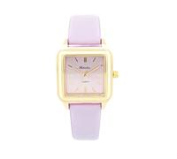 Ravel - Reloj de verano cuadrado dorado para mujer - Cuarzo analógico - R0143, morado, Correa