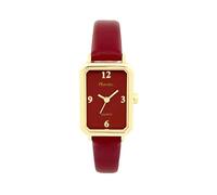 Ravel - Reloj rectangular clásico de moda para mujer - Cuarzo analógico - R0144, Tono rojo y dorado