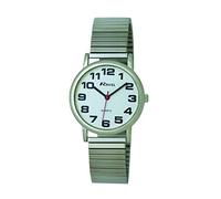 Ravel - Reloj de Pulsera Unisex de Acero Inoxidable con Números Grandes y Manecillas Audaces - Cuarzo Analógico - R0208.02.1S - Color Plateado/Esfera Blanca