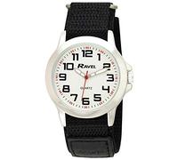 Ravel - Reloj Deportivo Moderno para Caballero con Correa de Cierre Fácil - Analógico Cuarzo - R1601.65.12 - Tono Plateado/Esfera Plateada/Pulsera Negra