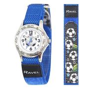 Ravel - Reloj Fútbol Azul para Niños con Correa de Cierre Fácil - Cuarzo Analógico - R1507.62