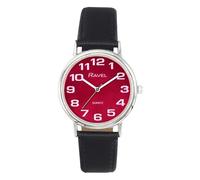Ravel - Reloj Mujer de Correa de fácil Lectura con números Grandes - Cuarzo Analógico - R0105.51.2A - Negro/Color Plata/Esfera Marrón con Efecto Rayos de Sol