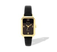 Ravel - Reloj rectangular clásico de moda para mujer - Cuarzo analógico - R0144, Tono negro y dorado