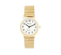 Ravel - Reloj unisex clásico diario con pulsera expansora de acero inoxidable - Cuarzo analógico - R0229, Esfera dorada y blanca, 36mm watch case