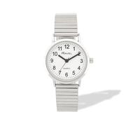 Ravel - Reloj unisex clásico diario con pulsera expansora de acero inoxidable - Cuarzo analógico - R0229, Esfera plateada/blanca, 36mm watch case