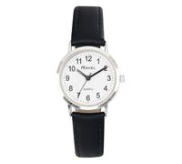 Ravel - Reloj unisex clásico diario - Cuarzo analógico - R0129, Esfera negra, plateada y blanca con números, Women's - 27mm case, Correa