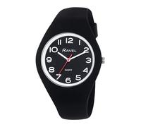 Ravel - Reloj Unisex con Correa de Silicona con Contraste de Ajuste cómodo y Fino - Cuarzo analógico - R1804.33 - Negro Numerado