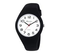 Ravel - Reloj Unisex con Correa de Silicona con Contraste de Ajuste cómodo y Fino - Cuarzo analógico - R1804.33 - Negro/Blanco Numerado