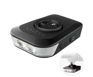 RAVEMEN FR1100 SE Faro de bicicleta para Garmin Wahoo Bryton IGPSPORT GPS USB-C recargable 2500mAh luz de bicicleta aviso diurno iluminación nocturna Lámpara 1100 lúmenes adaptador AGM04 Gropo