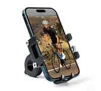 RAVEMEN Soporte para Teléfono de Bicicleta, Motocicleta Soporte de Aluminio 6066 para Móviles de 4 a 7 Pulgadas, Abrazadera para Bicicleta y Patinete, Compatible con manillares de 20-35 mm