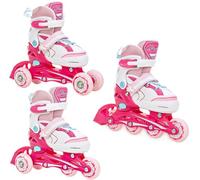 RAVEN 3en1 patines en línea Triskates para niñas ajustables (Lia Rosa, 30-33 (18,5cm-20,5cm))