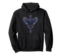 Raven Animal Lover Cuervo Motivo Bosque Vida Silvestre Arte Gráfico Sudadera con Capucha
