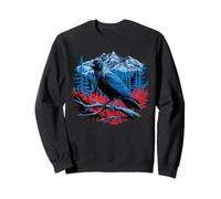 Raven Bird Mountain Forest Wilderness Nature Gothic Art Sudadera