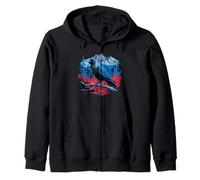 Raven Bird Mountain Forest Wilderness Nature Gothic Art Sudadera con Capucha