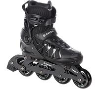 Raven Expert - Patines para niñas y niños, Quad, Patines para Adultos y niños - Patines con Ruedas - Rodamientos ABEC-7, Ruedas de Goma - Ajustables - Black 40-43 (25,5-27,5 cm)