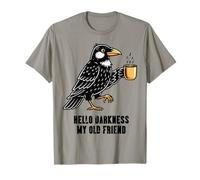Raven Hello Black Coffee My Friend Funny Saying Hombres Mujeres Camiseta
