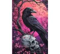 Raven Moon Journal: A Gothic Notebook Featuring a Majestic Raven on a Skull Beneath a Cherry Tree and Full Moon - Perfect for Deep Writing, Shadow Work, and Creative Exploration