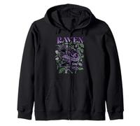 Raven Nevermore Edgar PoE inspiró gótico Vintage Floral Sudadera con Capucha
