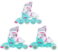 RAVEN - Patines en línea para niños y adultos - Triskates, patines 3 en 1 - Patines ajustables para niños y adultos - Loret Mint/Pink, 30-33 (18,5-20,5 cm)