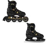 Raven - Patines para niñas, niños, Adultos y niños: Patines en línea 2 en 1 con Patines de Hielo, Ajustables, Pulse, Pro Gold, 43-46 (28-30,5 cm)