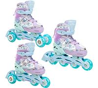 Raven - Patines para niñas y niños, Adultos - 3 en 1 con Ruedas en línea, para Aprender - Ajustables - Isla Violet, 34-37 (21,5-24 cm)