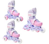 Raven - Patines para niñas y niños, Adultos - 3 en 1 con Ruedas en línea, para Aprender - Ajustables - Loret Lila/Pink, 27-30 (16,5-18,5 cm)