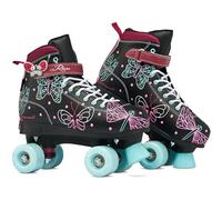 Raven - Patines para niñas y niños, Adultos, Patines en línea, Freno de PVC Resistente, Ruedas de Goma, Amelia Black, 31-34 (20-21,5 cm)