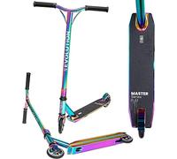 Raven - Patinete para niños y Adultos - Scooter - Patinete Freestyle, Kick - para Aprender Trucos en el Skatepark - Ruedas de PU de 110 mm, rodamientos ABEC-9 cromados - Master Neo Chrome, 110 mm