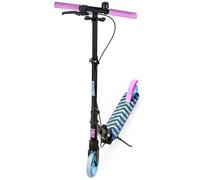 Raven - Patinete para niños y Adultos - Scooter - Patinete Freestyle - Plegable, rodamientos ABEC-9, Manillar Ajustable en 4 Posiciones - Pastelle Black/Pink con Freno de Mano, 145 mm