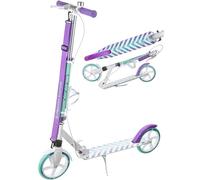 Raven - Patinete para niños y Adultos - Scooter - Patinete - Plegable, Ajustable, Correa de Transporte, Timbre, portabotellas - Pastelle Pro con Freno de Mano, Ruedas de 200 mm