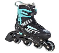 Raven Profession - Patines en línea (Ajustables), Color Negro y Verde, 35-39(22,5cm-25cm)