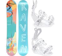 Raven Set de Snowboard: Tabla de Snowboard Raven Anna + Fijaciones FT360 (138 cm + Fijaciones FT360 White S)