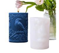 Raven Silicone Mold - Gothic Crow Branch | Candle Pillar Mold