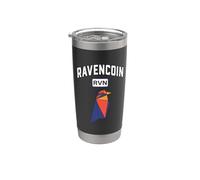 Ravencoin Logo Criptomoneda PoW Minería Raven Coin Mine RVN Vaso térmico de acero inoxidable de doble pared