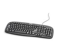 Ravencourt Living Teclado de Ordenador con Letras Grandes y fáciles de Leer para Personas con discapacidad Visual, Ancianos y Personas con visión Parcial A Prueba de derrames Conexión USB TDK01