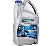 Ravenol j1 V1033 - 004 motocicleta de 4 tiempos SAE 15 W-50 - Aceite 4-T semi-synthetic Ester API SM, Jaso Ma/MA2 (4 litros)
